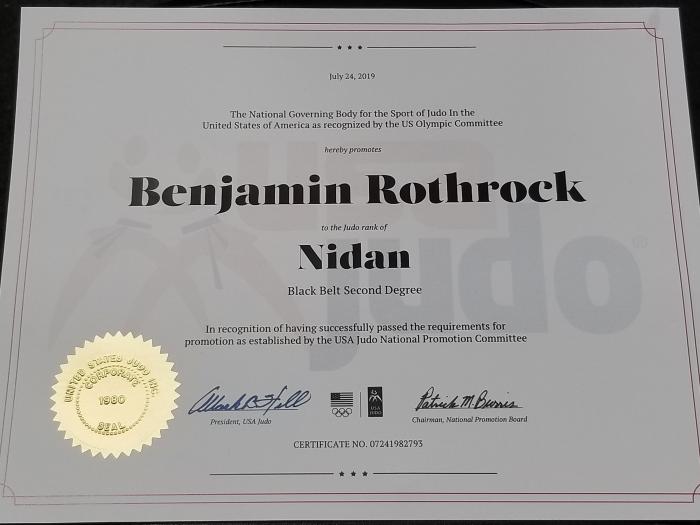 2nd Dan · July 24, 2019 · Promoted by Graham Hockley