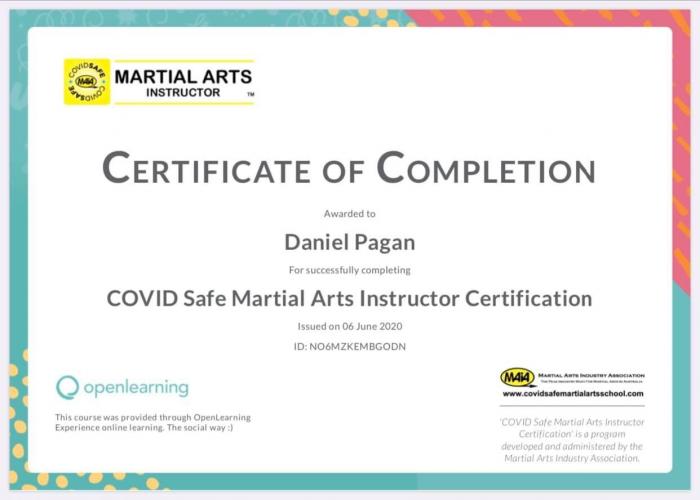 COVID Safe certificate