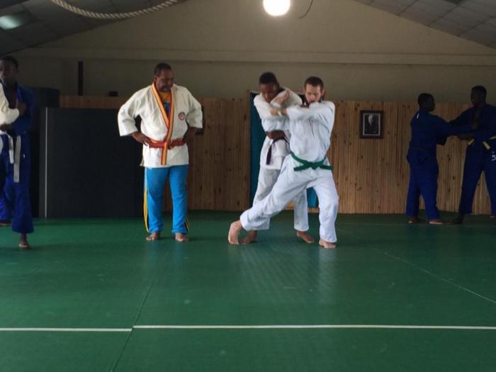 Training with Sensei D'Arcy Rahming in the Bahamas, 2016.