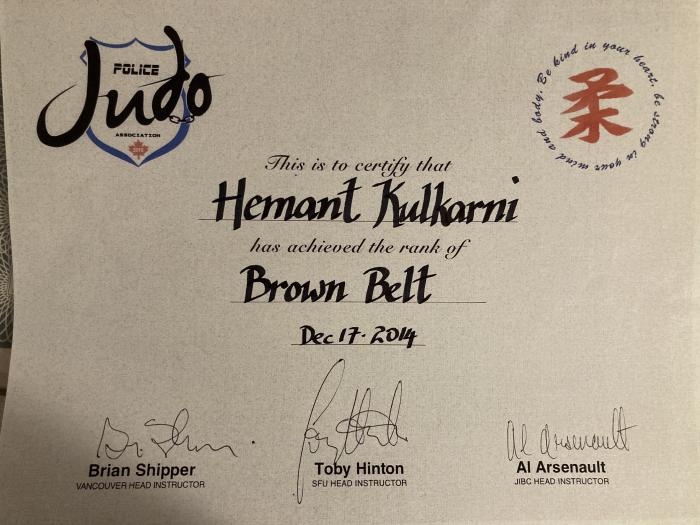 1st Kyu · December 17, 2014 · Promoted by Brian Shipper