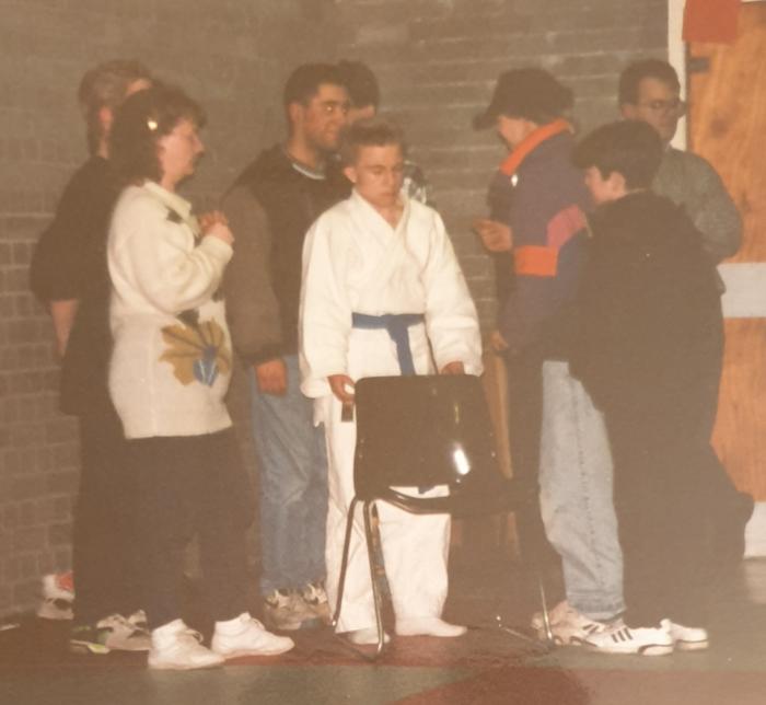 About to fight in the final of a competition quite some time ago!
