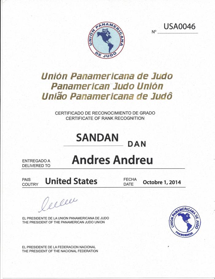 3rd Dan · September 5, 2014 · Promoted by Ronald Hansen