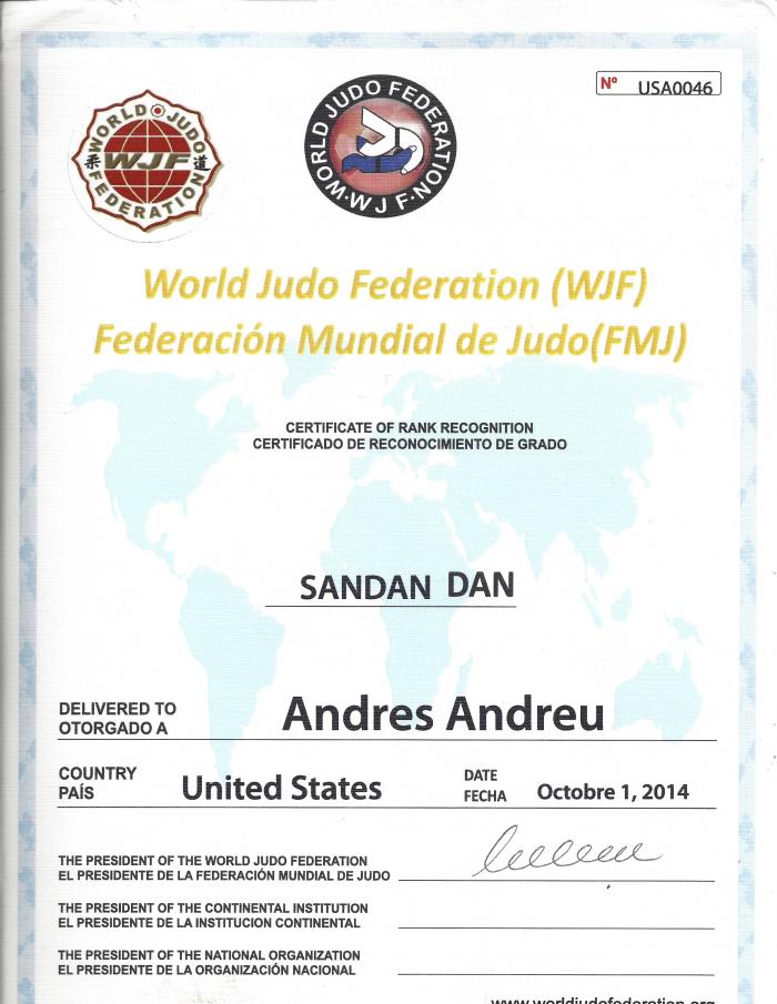 3rd Dan · September 5, 2014 · Promoted by Ronald Hansen