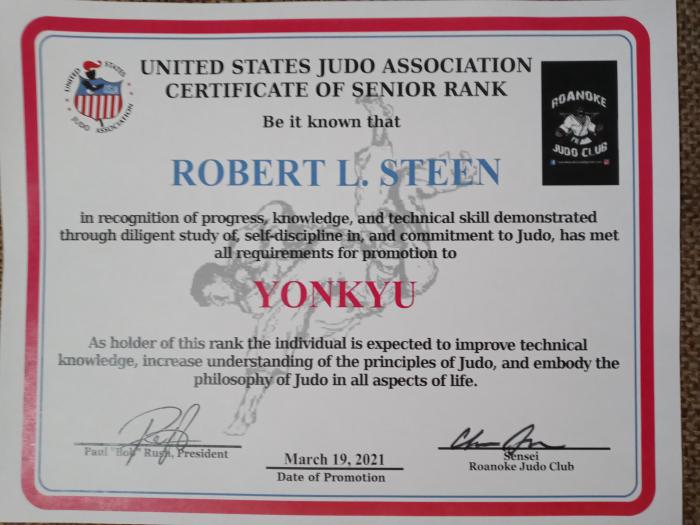 4th Kyu · March 19, 2021 · Promoted by Chris Jones