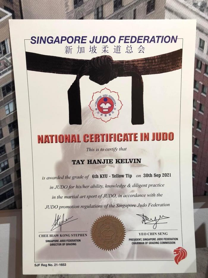 6th Kyu · September 30, 2021 · Promoted by Tang Soon Onn