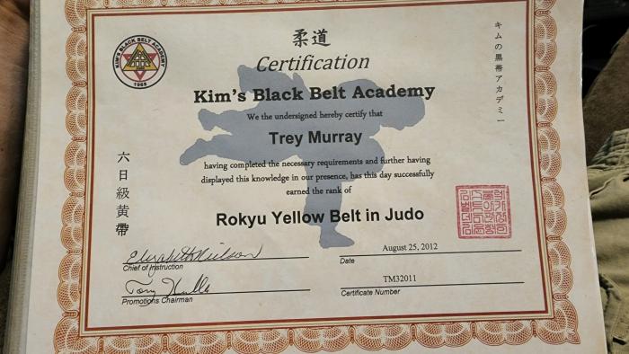 6th Kyu · August 25, 2012 · Promoted by Elizabeth Neilson