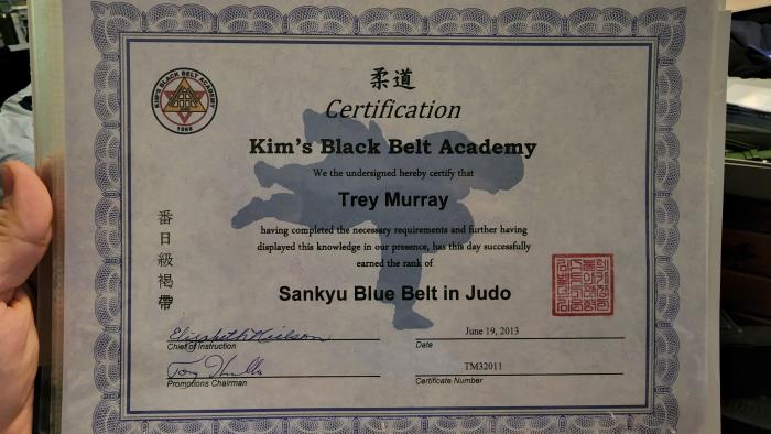 3rd Kyu · June 22, 2013 · Promoted by Elizabeth Neilson