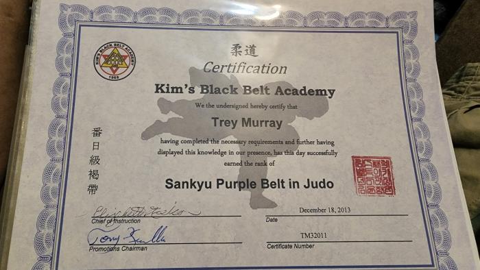 2nd Kyu · December 18, 2013 · Promoted by Elizabeth Neilson