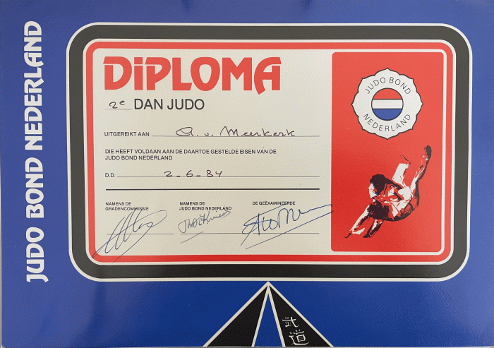 2nd Dan · June 2, 1984 · Promoted by Gradencommissie Zuid-Holland