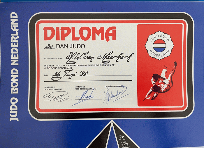 3rd Dan · June 26, 1988 · Promoted by Judo Bond Nederland