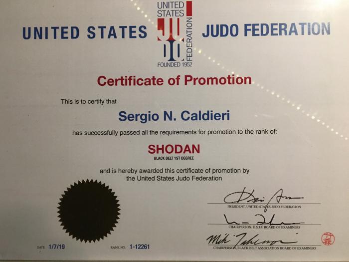 1st Dan · January 17, 2019 · Promoted by John Lally