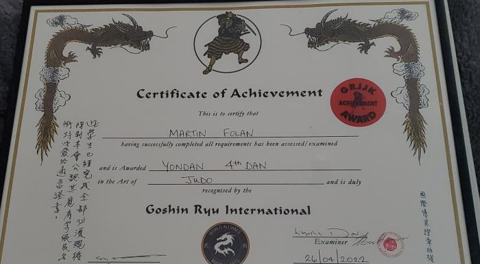 4th Dan · April 26, 2022 · Promoted by Gary Don/Yorkshire Judo Association