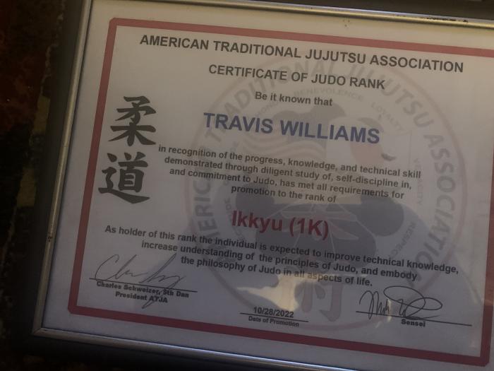 1st Kyu · October 28, 2022 · Promoted by Mark Hunter
