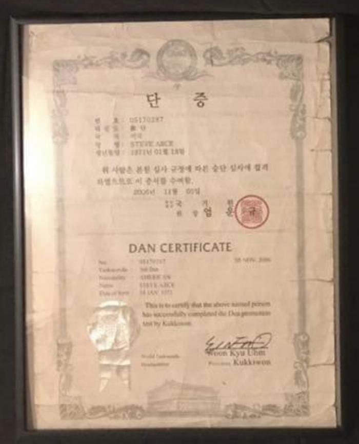 1st Dan · January 1, 1986 · Promoted by NA