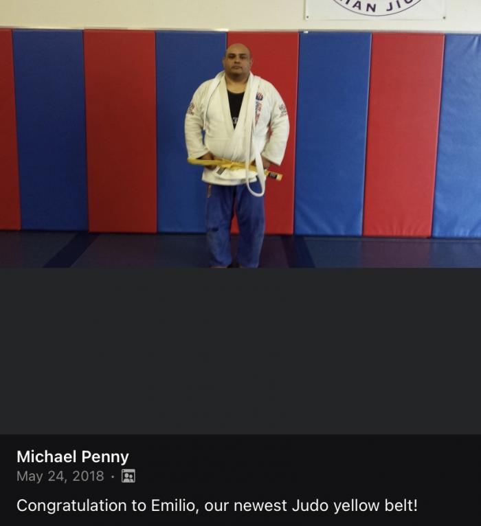 6th Kyu · May 24, 2018 · Promoted by Mike Penny