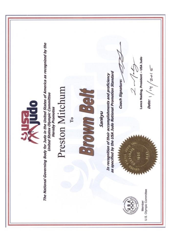 3rd Kyu · January 14, 2015 · Promoted by Andres Andreu