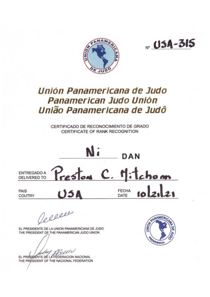 2nd Dan · October 21, 2021 · Promoted by Julian Abreu
