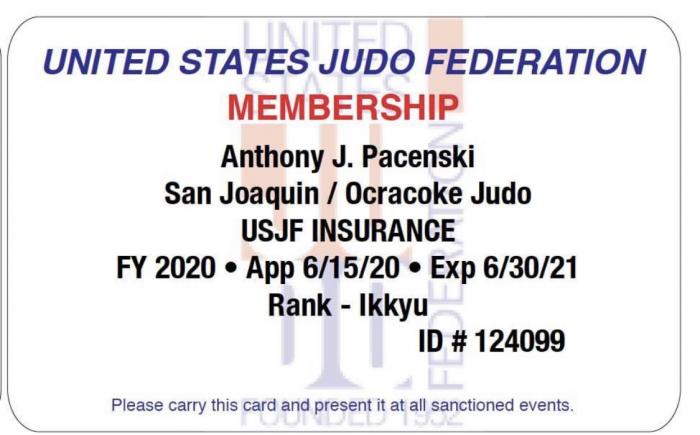 1st Kyu · June 13, 2020 · Promoted by San Joaquin /Ocracoke Judo  - Gustavo “Gerifalte” Sanchez  Sensei