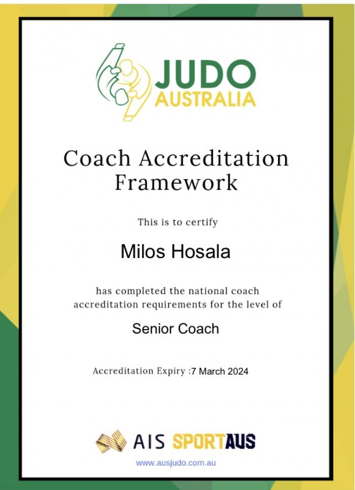 Senior Coach Licence
