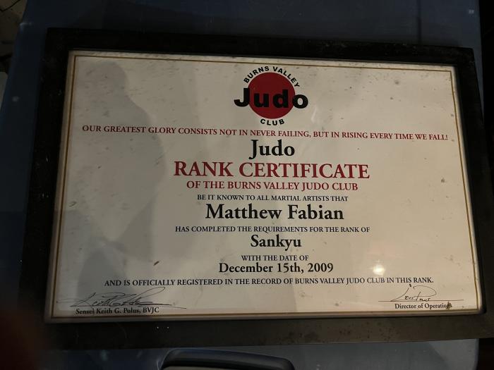 3rd Kyu · December 15, 2009 · Promoted by Keith Polus