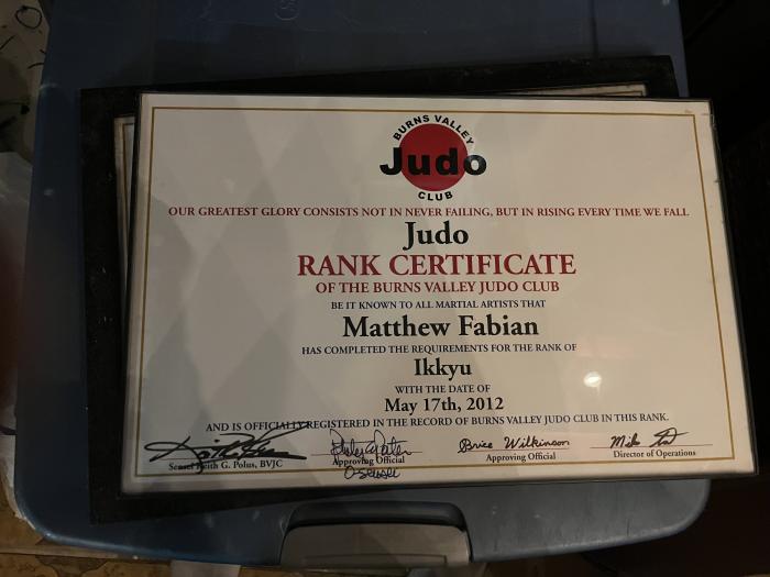 1st Kyu · May 17, 2012 · Promoted by Keith Polus