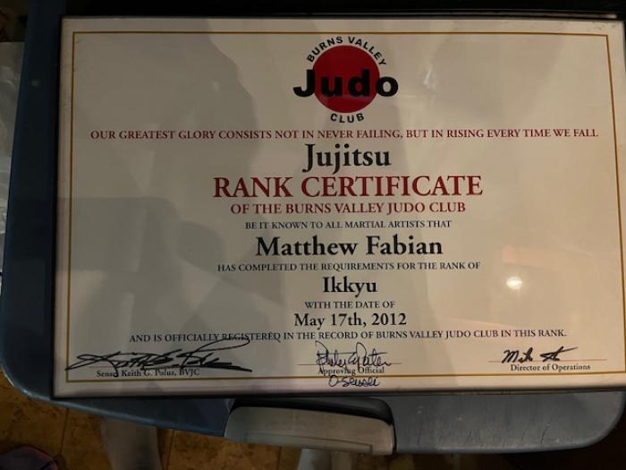 1st Kyu · May 17, 2012 · Promoted by Keith Polus