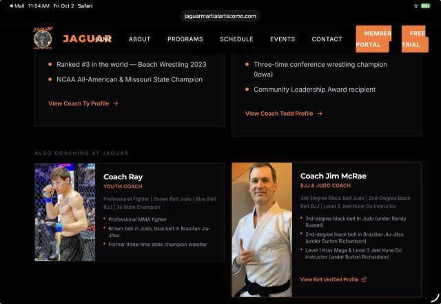Judo and Jiu-Jitsu Coach at Jaguar Martial Arts