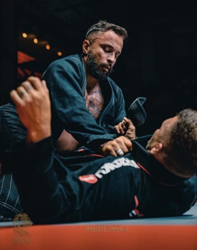 Sumi Geashi he recovered guard. I won by decision.